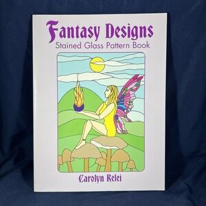 Dover Publications Fantasy Designs Stained Glass Pattern Book 69 Images DIY Art